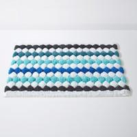 dot multi coloured cotton bath mat 1700gm