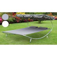 Double Outdoor Sun Lounger With Canopy - 2 Colours