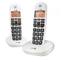 Doro DECT Cordless Telephone Big Button White Twin Pack PHONEEASY