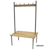 Double Sided Classic Duo Zinc coated Bench - 1m Wide, 10 Hooks