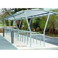 Double Side Canterbury Bike Shelter Str Flanged / Galvanised Roof