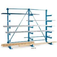 double sided fixed arm cantilever racks extension 10 arms 2x base