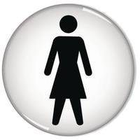 Domed Sign Women Symbol 60mm RDS1