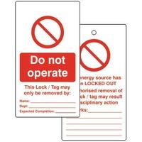 do not operate lockout tags pack of 10