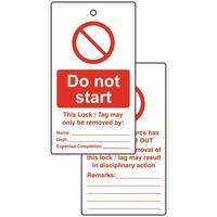 do not start lockout tags pack of 10