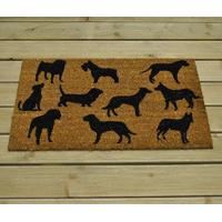 dog montage design coir doormat by gardman