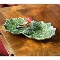 Double Leaf & Bird Dish