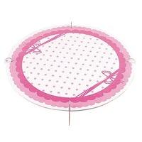 Dots Pink Cake Stand Single Round