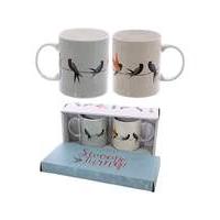 double new bone china mug set swallows