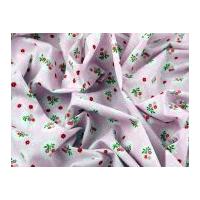 Dotty Floral Print Cotton Poplin Fabric Pink