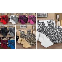 Double Luxury 3PC Flock Quilted Bed Spread