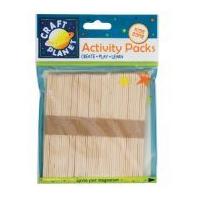 DoCrafts Wood Lolly Craft Sticks Natural Wood