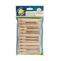 DoCrafts Wooden Dolly Craft Pegs Natural