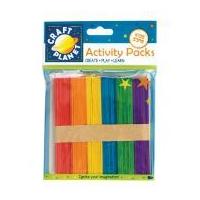 DoCrafts Wood Lolly Craft Sticks Assorted Colours