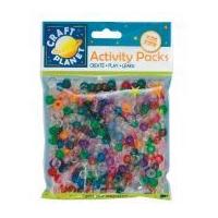 DoCrafts Large Hole Pony Crow Beads Glitter Assorted Colours