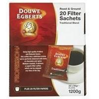 Douwe Egberts Filter Coffee Sachet 60gm Pack of 20 with