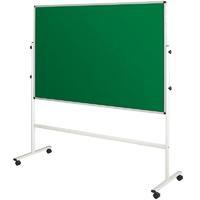 double sided mobile noticeboard red 1200mm x 1500mm