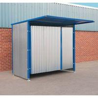 DOUBLE GATED GALVANISED PANEL FRONTED SHELTER 2100X2500X1900