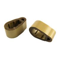 Door Handle Rubber Buffers Brass Coloured Pk of 2