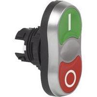 Double head pushbutton Front ring (PVC), chrome-plated Green BACO L61QA22K 1 pc(s)