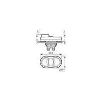 Double head pushbutton Front ring (PVC), chrome-plated White, Black BACO L61QK53 1 pc(s)