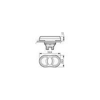 Double head pushbutton Front ring (PVC), chrome-plated Green, Red BACO L61QA21 1 pc(s)