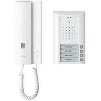Door intercom Corded Complete kit Ritto by Schneider 1841470 4 flat building White