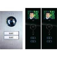 Door intercom Corded Complete kit m-e modern-electronics Semi-detached Silver, Black