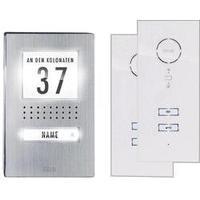 Door intercom Corded Complete kit m-e modern-electronics ADV 112 WW Detached Stainless steel, White