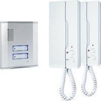 Door intercom Corded Complete kit Smartwares 10.007.47 Semi-detached Aluminium , White