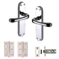 Donna Lever Latch Internal Door Pack Polished Chrome