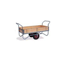 double handle balance trolley solid sides pneumatic tyres 915w x 1905d