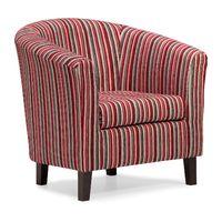 Dorset Stripe Tub Chair Red