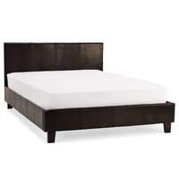 dorset deluxe leather bedstead single brown