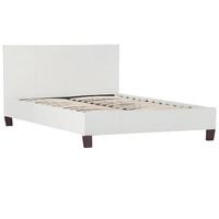 dorset deluxe leather bedstead double white