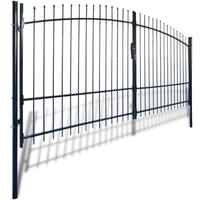 Double Door Fence Gate with Spear Top 13\' x 7\'