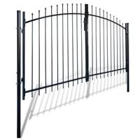 Double Door Fence Gate with Spear Top 300 x 175 cm