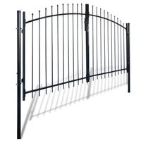 double door fence gate with spear top 300 x 175 cm