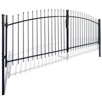 double door fence gate with spear top 13 x 5