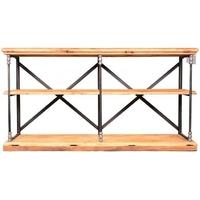 Doors Reclaimed Wooden and Metal Open Shelf Unit