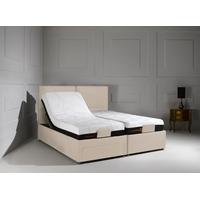 Dormeo Octaspring Sorrento Adjustable White Sand Fabric Divan Bed with 6500 Mattress