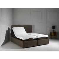 Dormeo Octaspring Sorrento Adjustable Cayenne Brown Fabric Divan Bed with 6500 Mattress