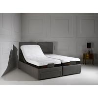 dormeo octaspring sorrento adjustable cayenne black fabric divan bed w ...