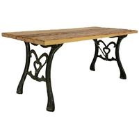 Doors Reclaimed Wooden Console Table with Decorative Metal Legs