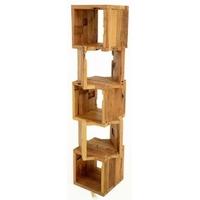 doors reclaimed wooden and metal cuboid shelf unit