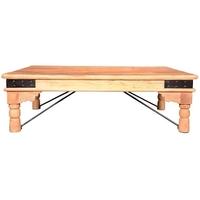 Doors Reclaimed Wooden Coffee Table with Turned Legs
