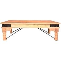 doors reclaimed wooden coffee table with turned legs