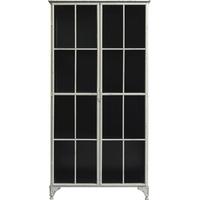 Downtown White Iron Cabinet - H 184cm