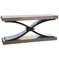Double C Parchment and Black High Gloss Console Table