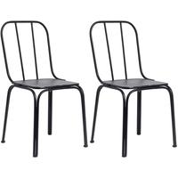 Downtown Black Iron Chair (Pair)